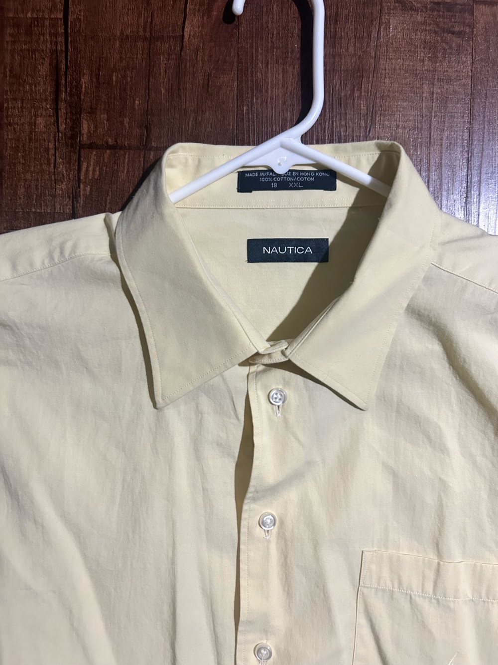 Nautica Men’s Button-Down Shirt in Light Yellow